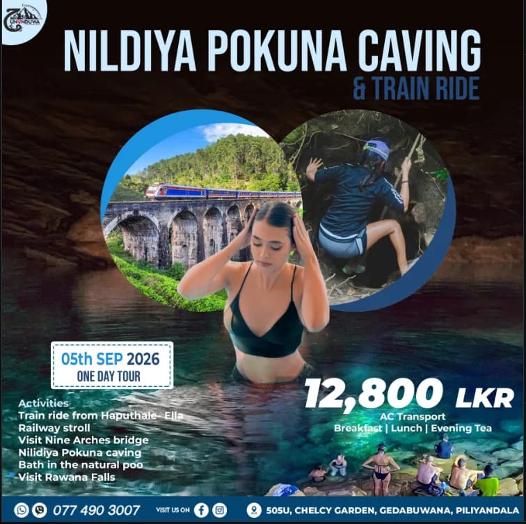 Nildiya Pokuna Caving and Train Ride