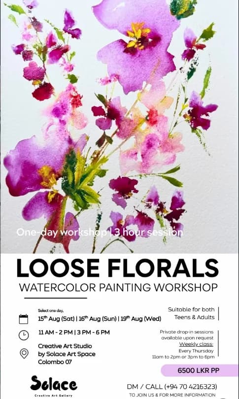 Loose Florals - Watercolour Painting Workshop