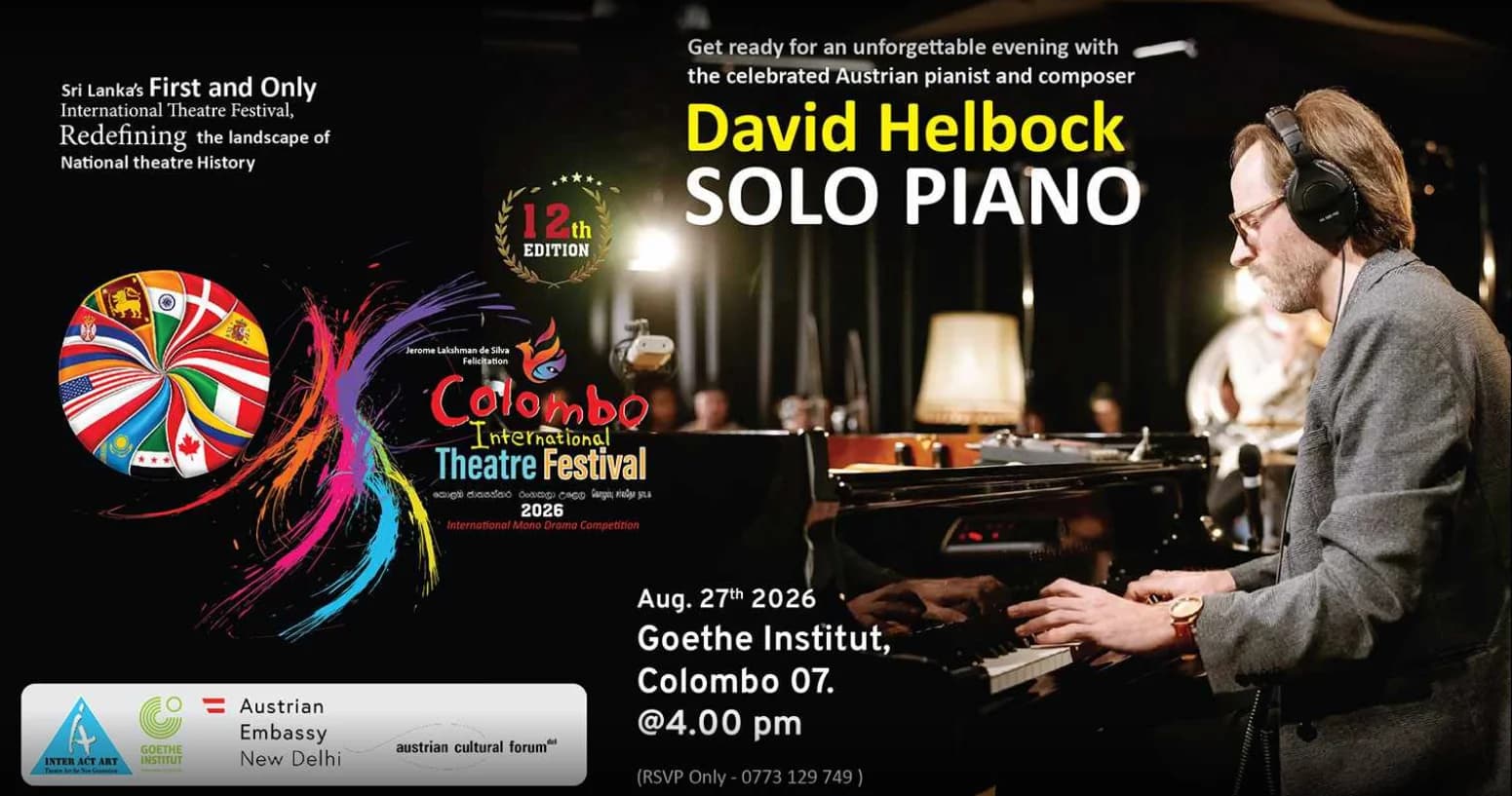 David Helbock – Solo Piano, Colombo
