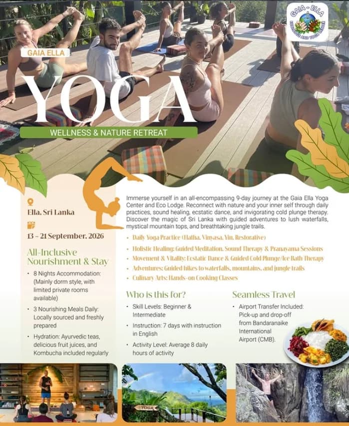 Nourishing Yoga & Nature Retreat at Gaia Ella