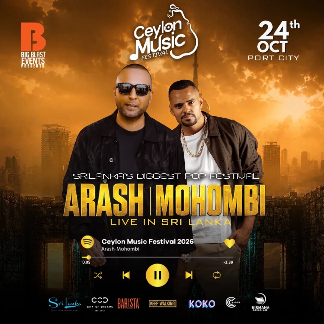 Arash | Mohombi Live in Ceylon Music Festival 2026
