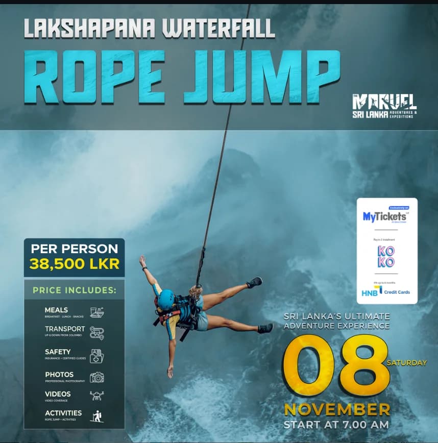 Lakshapana Waterfall Rope Jump