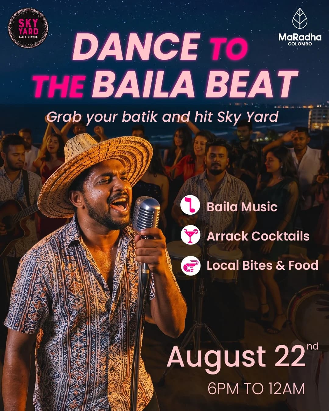 Dance to the Baila Beat – Sri Lankan Baila Vibes at Sky Yard