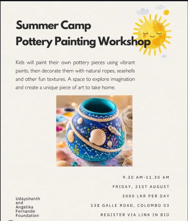 Summer Camp Potery Painting Workshop